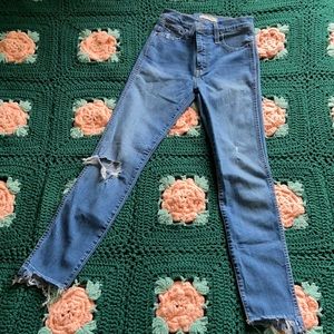 Madewell high rise distressed skinny jeans size 24
